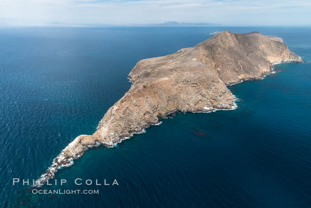 Anacapa Island, west end, aerial photo. California, USA, natural history stock photograph, photo id 29400