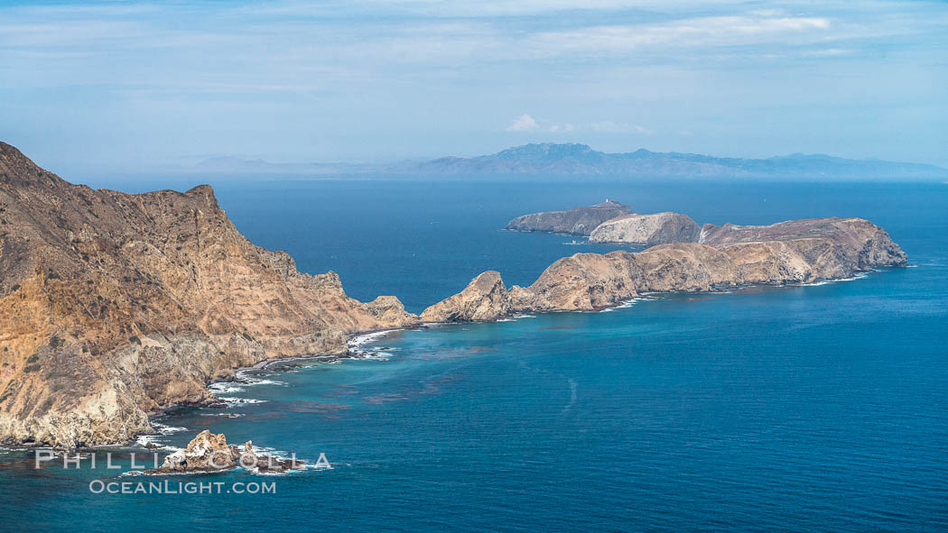 Anacapa Island, aerial photo. California, USA, natural history stock photograph, photo id 29397