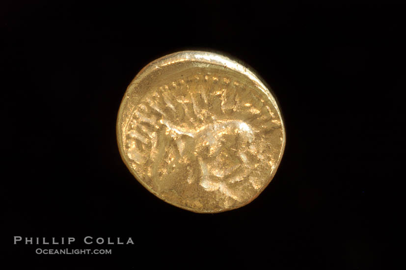 Ancient coin of Byblos (Phoenicia), 400 B.C. (silver, denom/type: AR10) (1/8 Shekel, MS, Sear 6010.)., natural history stock photograph, photo id 06764