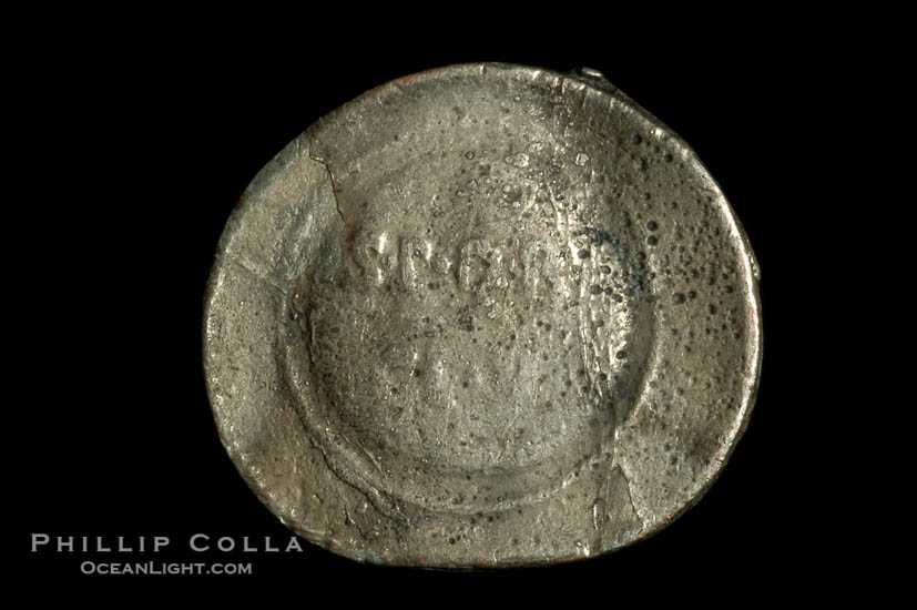 Unidentified ancient coin., natural history stock photograph, photo id 06763