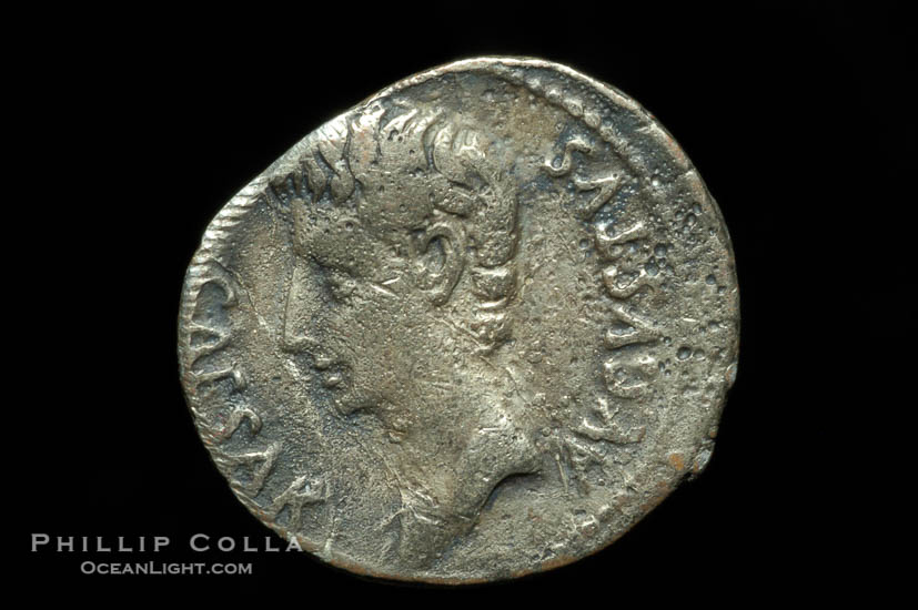 Unidentified ancient coin., natural history stock photograph, photo id 06761