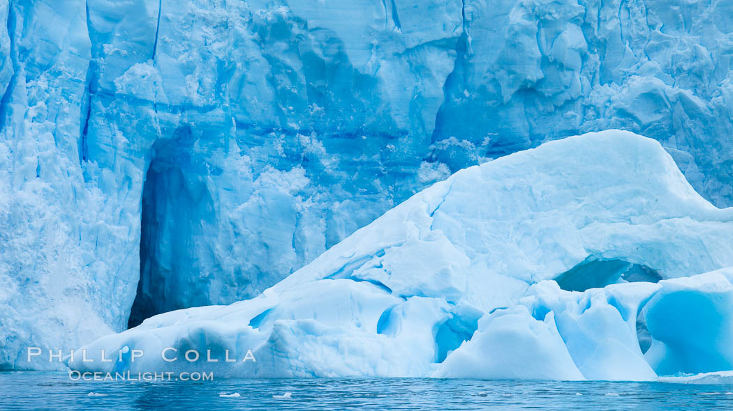 Antarctic icebergs, sculpted by ocean tides into fantastic shapes. Cierva Cove, Antarctic Peninsula, Antarctica, natural history stock photograph, photo id 25565