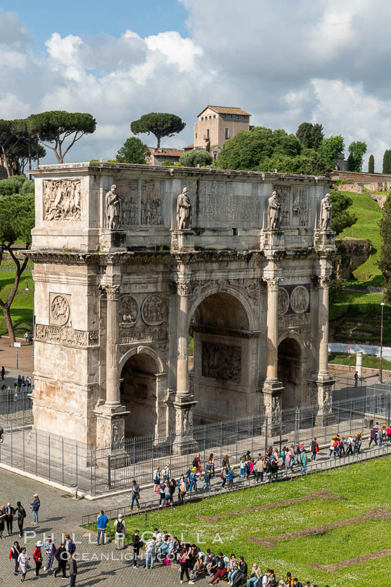 Arch of Constantine, Rome. Italy, natural history stock photograph, photo id 35583