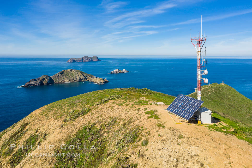 Atop South Coronado Island, aerial photo. Coronado Islands (Islas Coronado), Baja California, Mexico, natural history stock photograph, photo id 35089