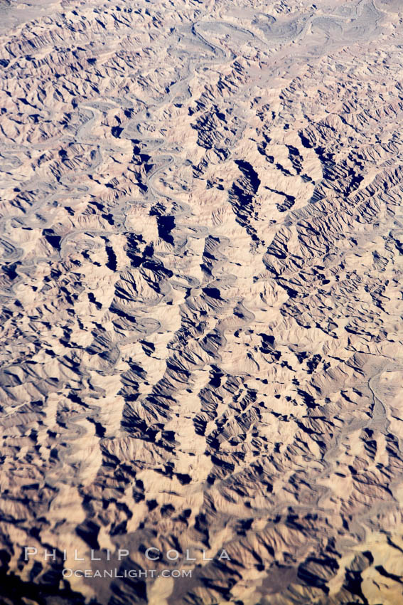 Badlands, foothills and desert washes, west of Salton Sea, near Canyon Sin Nombre. Anza-Borrego Desert State Park, California, USA, natural history stock photograph, photo id 22139