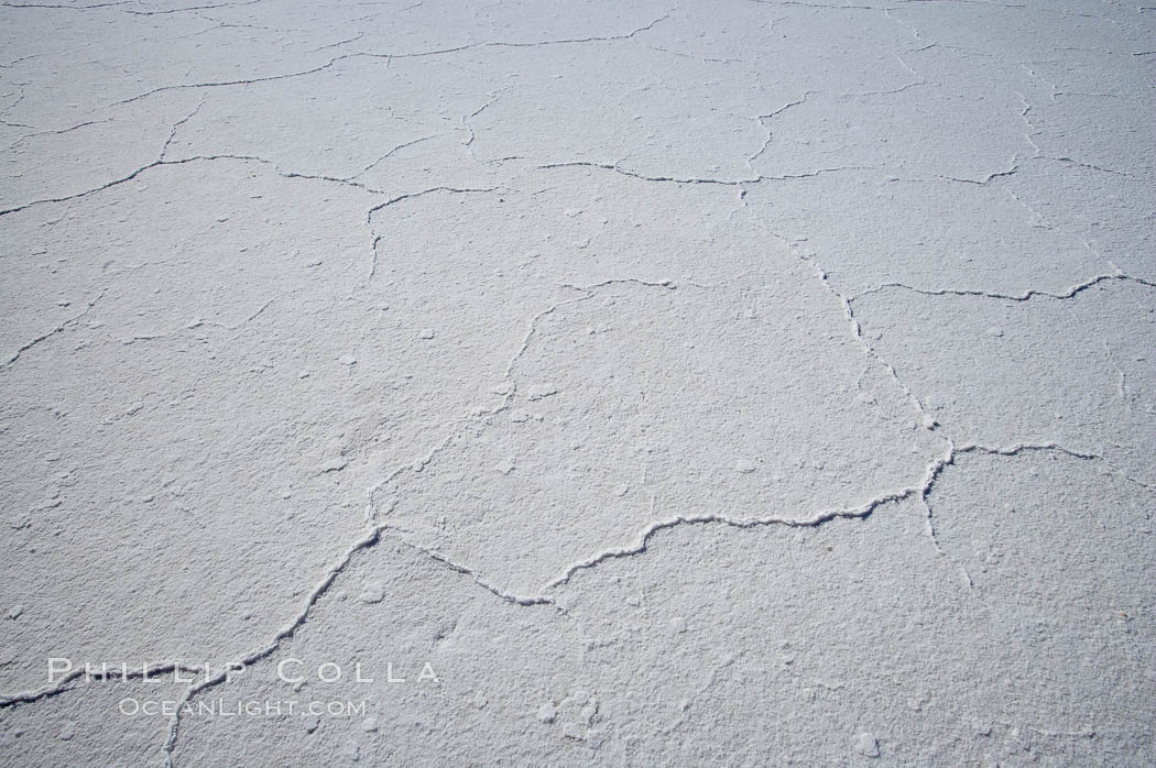 Badwater, California.  Badwater, at 282 feet below sea level, is the lowest point in North America.  9000 square miles of watershed drain into the Badwater basin, to dry and form huge white salt flats. Death Valley National Park, USA, natural history stock photograph, photo id 15611