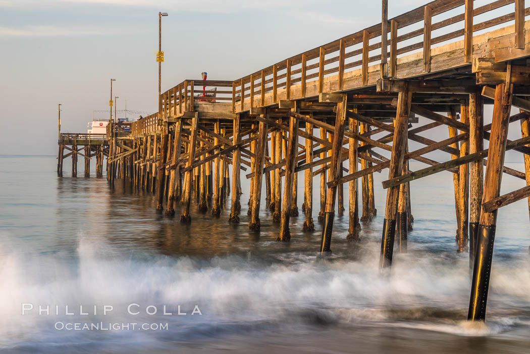 Balboa Pier, sunrise. Newport Beach, California, USA, natural history stock photograph, photo id 29138