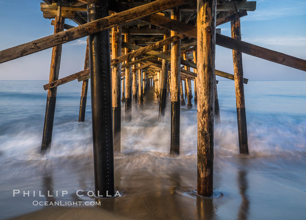 Balboa Pier, sunrise. Newport Beach, California, USA, natural history stock photograph, photo id 29140