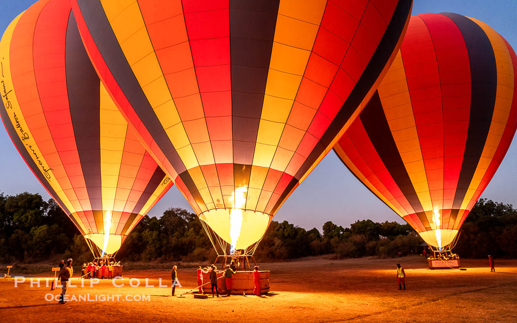 Ballooning in the Masai Mara, Kenya. Maasai Mara National Reserve, natural history stock photograph, photo id 39625