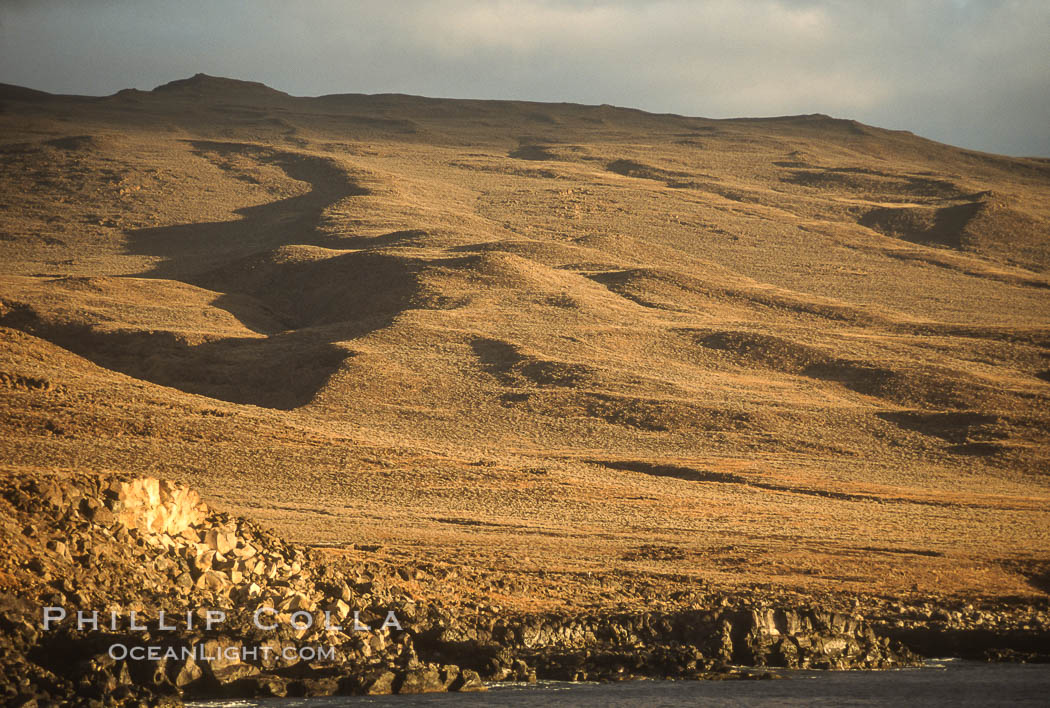 Volcanic terrain and shoreline. Guadalupe Island (Isla Guadalupe), Baja California, Mexico, natural history stock photograph, photo id 03695