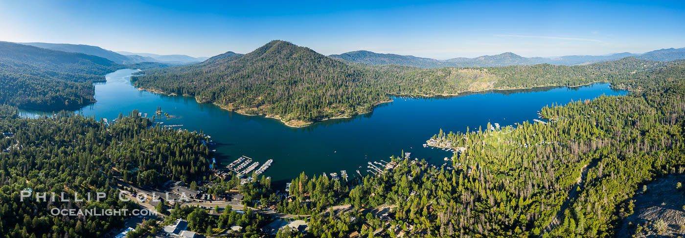 Bass Lake aerial photo in the western Sierra Nevada between Fresno and Yosemite. California, USA, natural history stock photograph, photo id 38221