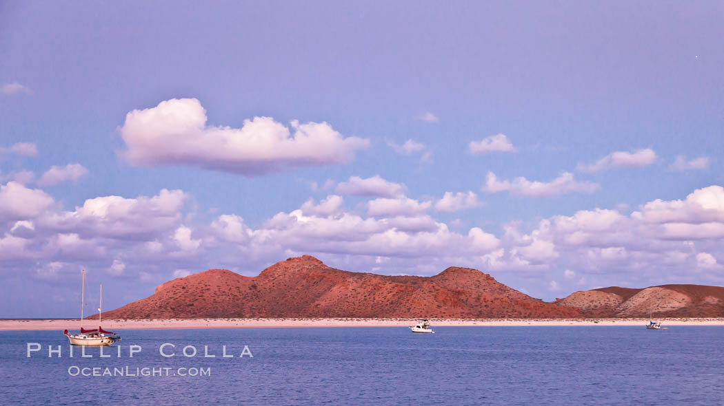 Beautiful Sea of Cortez sunset view, near La Paz, Baja California, Mexico., natural history stock photograph, photo id 27582