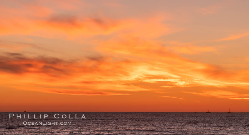 Beautiful Sunset over San Diego. California, USA, natural history stock photograph, photo id 36641