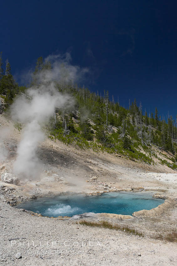 Beryl Spring is superheated with temperatures above the boiling point. Yellowstone National Park, Wyoming, USA, natural history stock photograph, photo id 13466