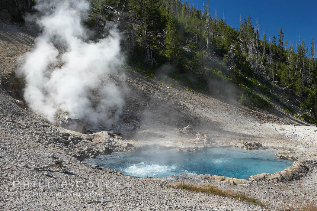 Beryl Spring is superheated with temperatures above the boiling point. Yellowstone National Park, Wyoming, USA, natural history stock photograph, photo id 13464