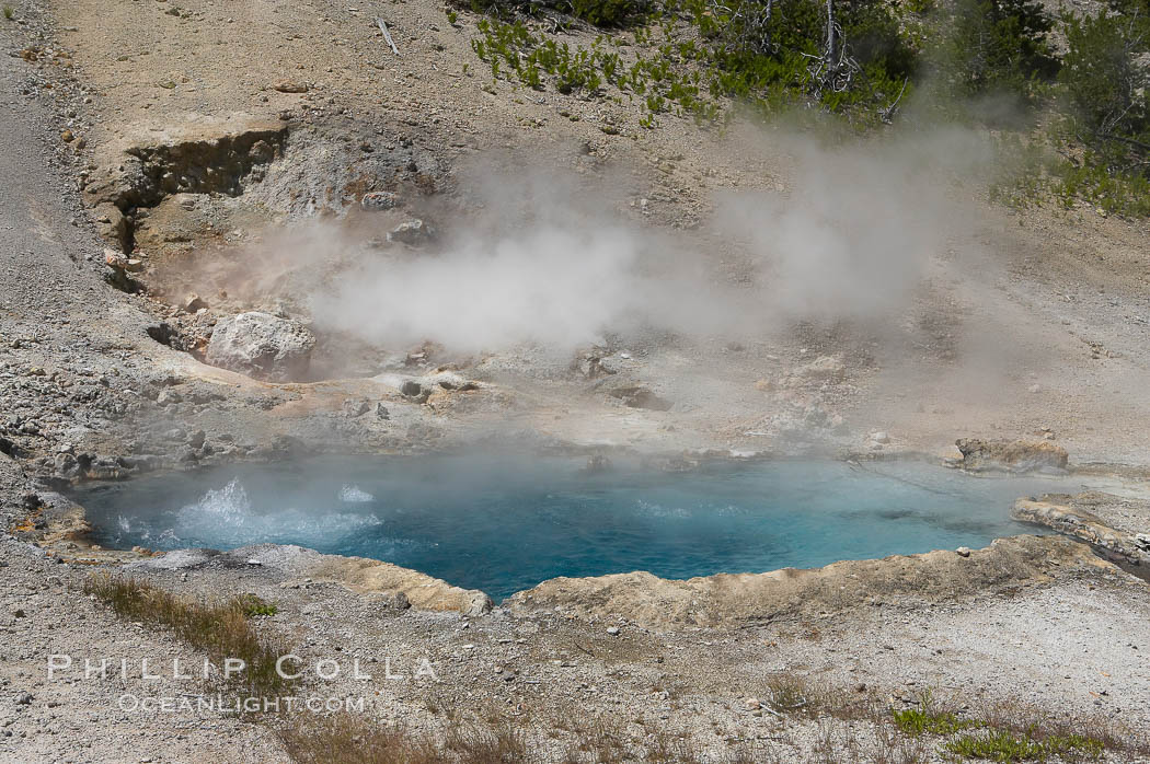 Beryl Spring is superheated with temperatures above the boiling point. Yellowstone National Park, Wyoming, USA, natural history stock photograph, photo id 13467
