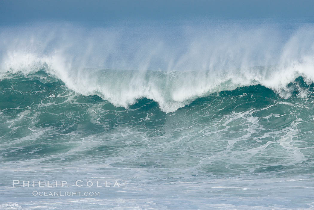Big surf and waves. La Jolla Cove, California, USA, natural history stock photograph, photo id 14838