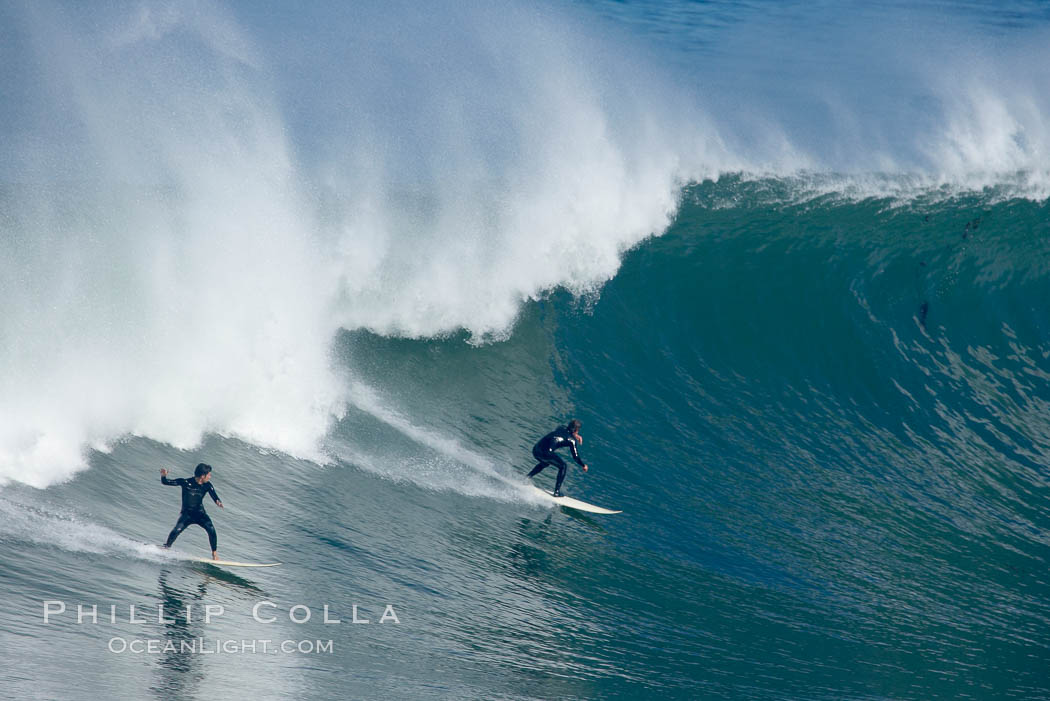 La Jolla Cove only breaks on really big swells.  Giant surf and big waves nail Southern California, December 21, 2005. USA, natural history stock photograph, photo id 14815