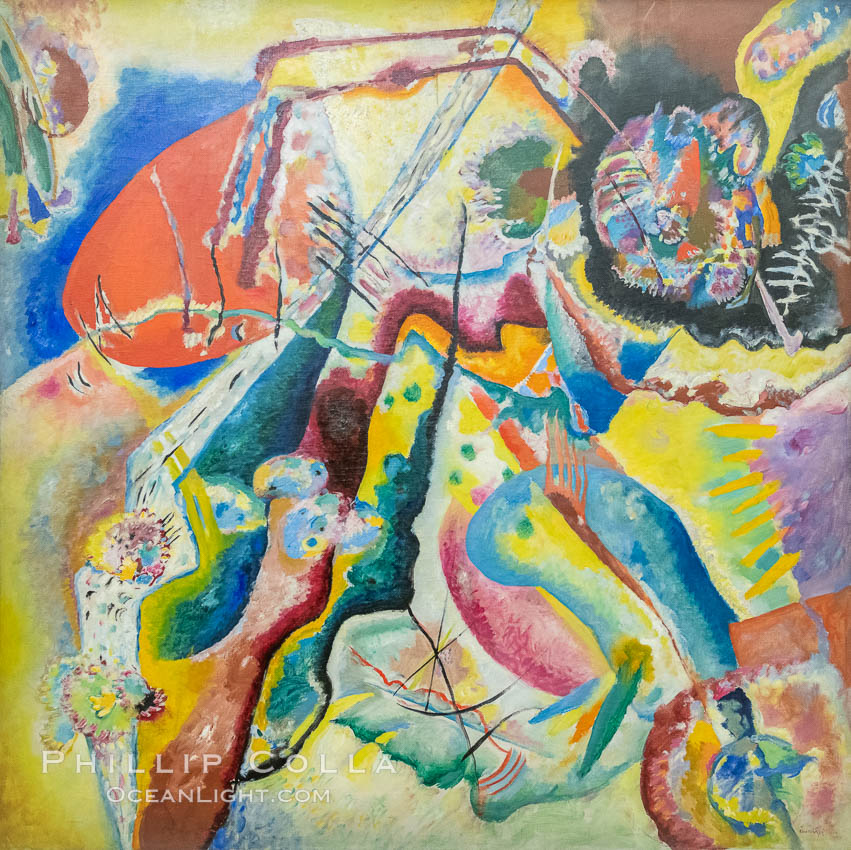 Bild mit rotem Fleck, 1914, Vassily Kandinsky, Le Centre Pompidou. Paris. Musee National dArt Moderne, France, natural history stock photograph, photo id 35682