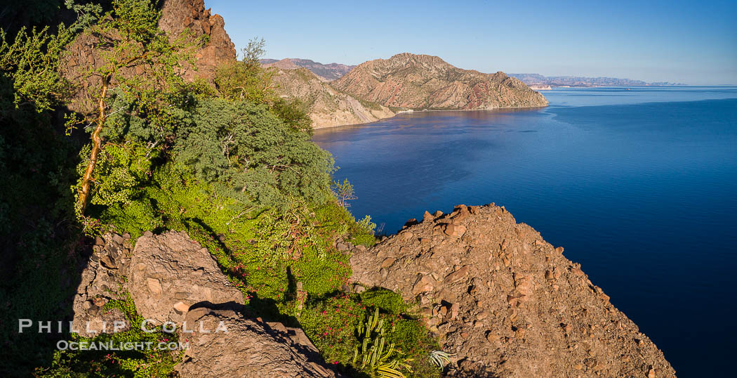 Bird's Eye View over Sherry's Bay, Sea of Cortez., natural history stock photograph, photo id 33722