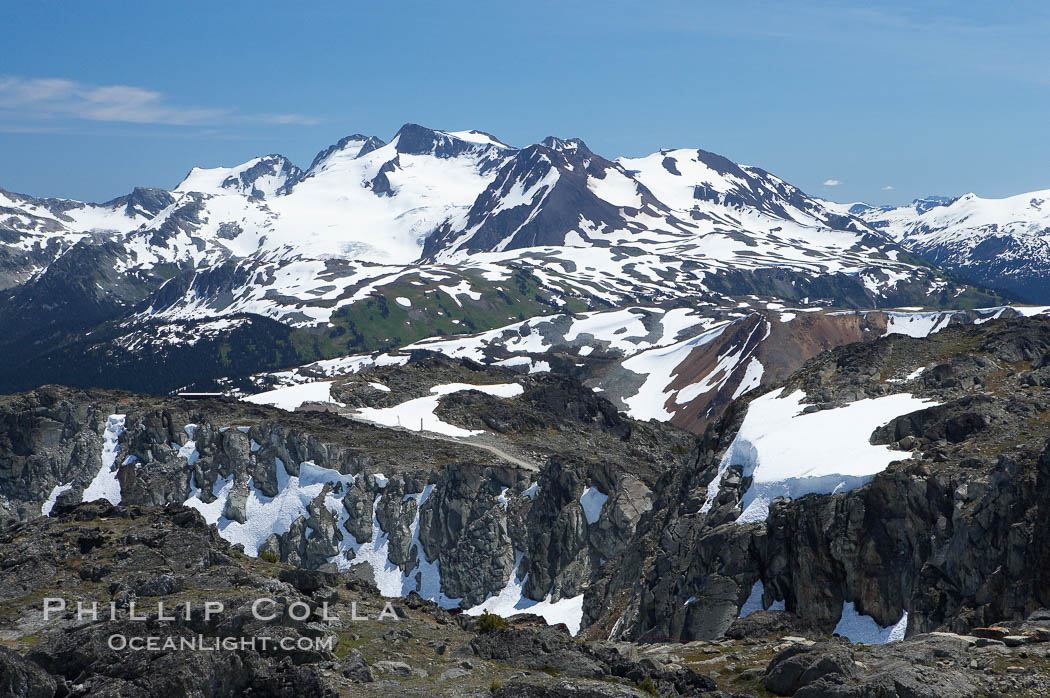 Blackcomb Mountain viewed from the Whistler gondola. British Columbia, Canada, natural history stock photograph, photo id 21012