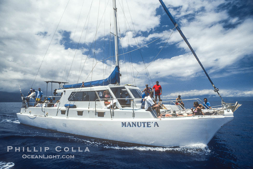 Boat Manutea, Lahaina, Maui., natural history stock photograph, photo id 36249