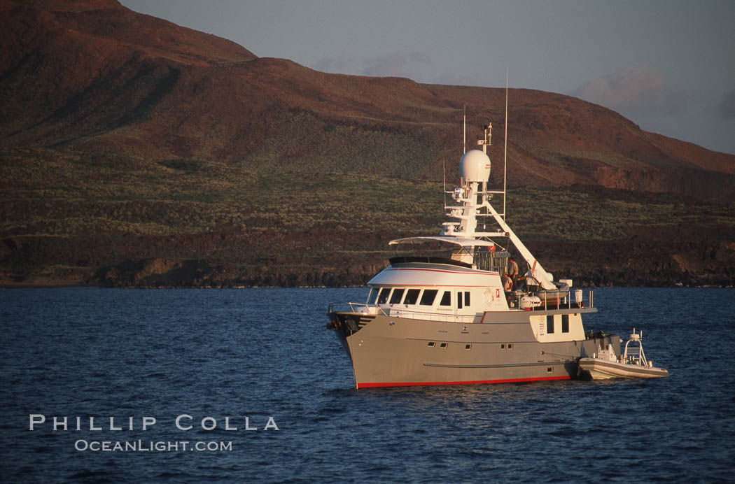 Boat Millenium Starship at Socorro Island, Revillagigedos., natural history stock photograph, photo id 05632