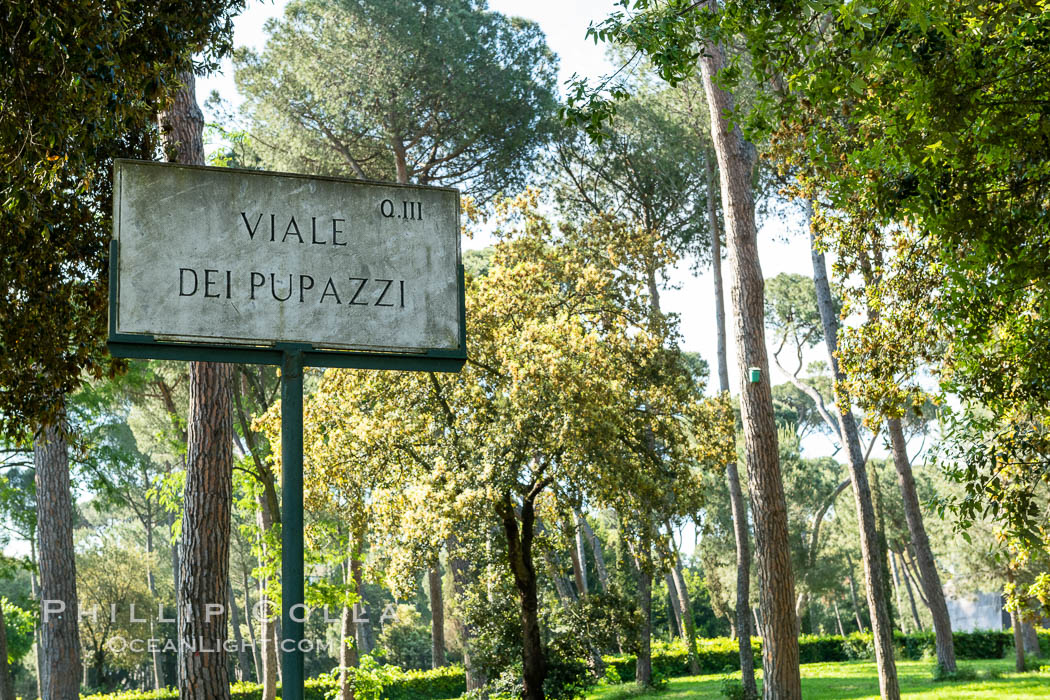 Borghese Gardens, Rome. Italy, natural history stock photograph, photo id 35561