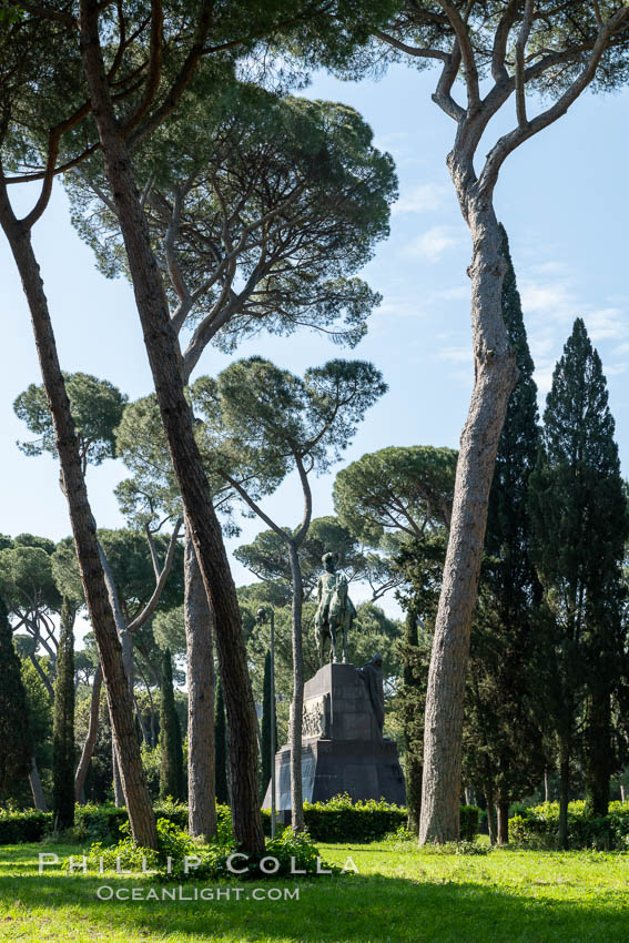 Borghese Gardens, Rome. Italy, natural history stock photograph, photo id 35577