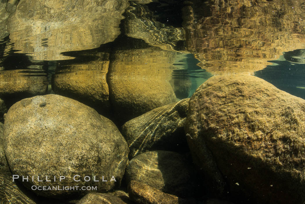 Boulders underwater, Lake Tahoe, Nevada. USA, natural history stock photograph, photo id 32342