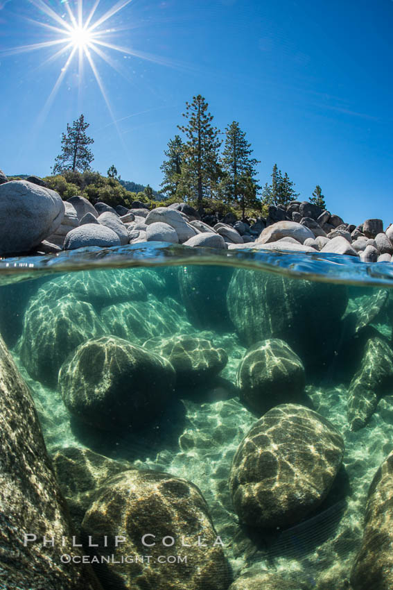 Boulders underwater, Lake Tahoe, Nevada, 32354