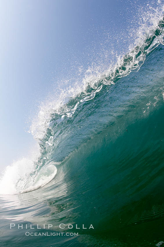 Breaking wave, morning surf, curl, tube. Ponto, Carlsbad, California, USA, natural history stock photograph, photo id 20884
