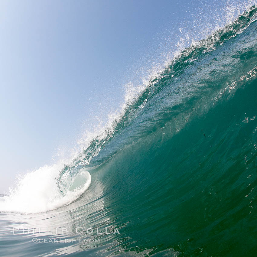 Breaking wave, morning surf, curl, tube. Ponto, Carlsbad, California, USA, natural history stock photograph, photo id 20885