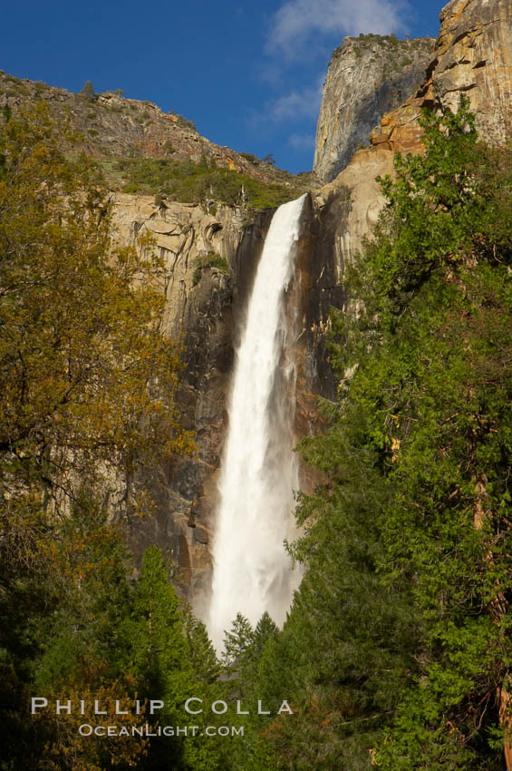 Bridalveil Falls. Yosemite National Park, California, USA, natural history stock photograph, photo id 12644