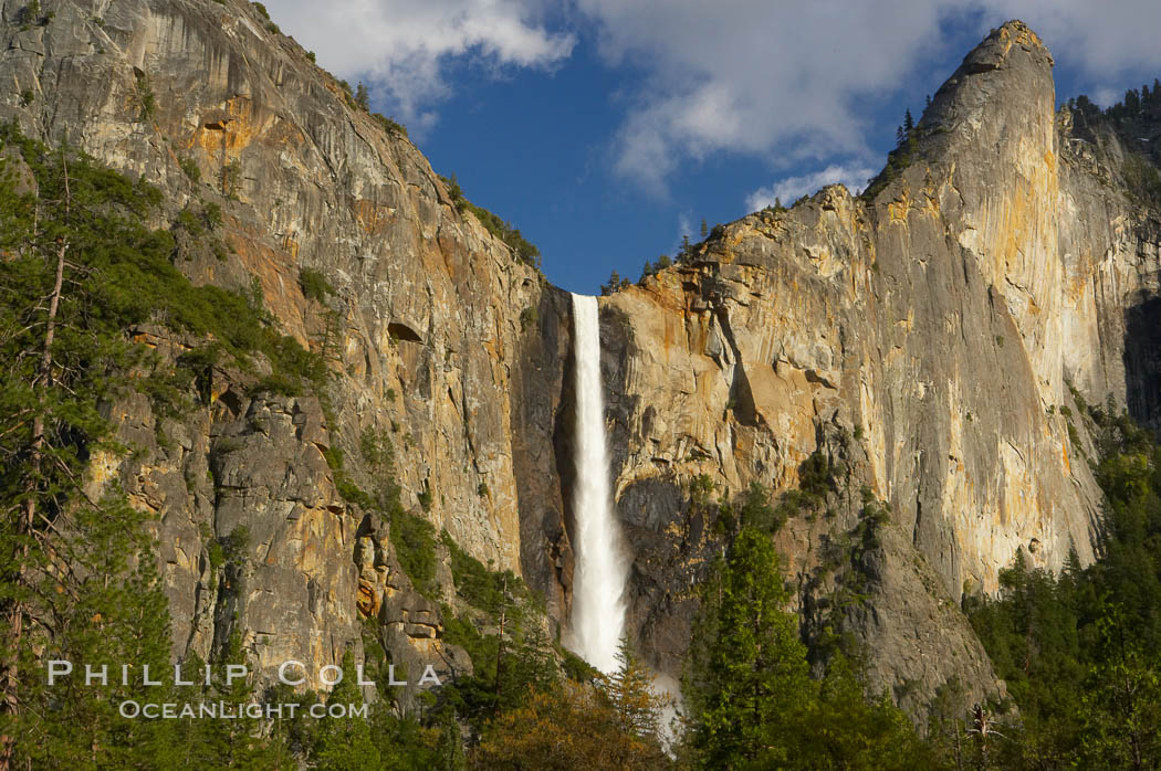 Bridalveil Falls. Yosemite National Park, California, USA, natural history stock photograph, photo id 12647