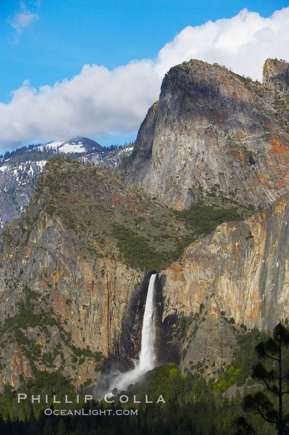 Bridalveil Falls. Yosemite National Park, California, USA, natural history stock photograph, photo id 12659