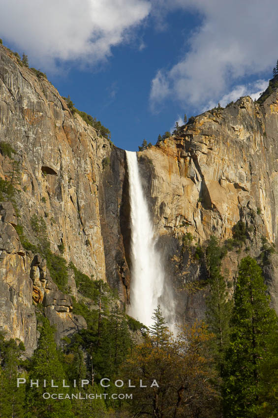 Bridalveil Falls. Yosemite National Park, California, USA, natural history stock photograph, photo id 12645