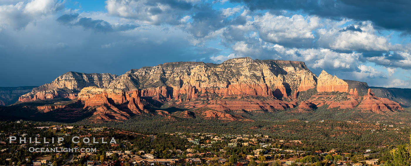 Brin Mesa and Wilson Mountain, Sedona, Arizona. USA, natural history stock photograph, photo id 38553