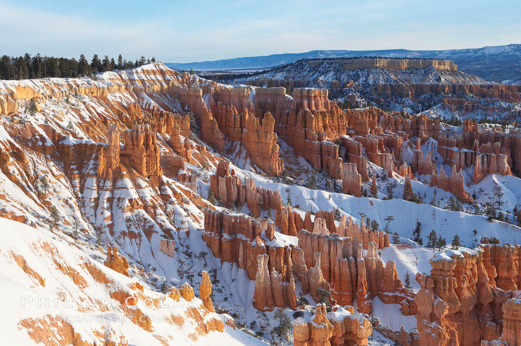 Bryce Canyon hoodoos line all sides of the Bryce Amphitheatre. Bryce Canyon National Park, Utah, USA, natural history stock photograph, photo id 18612
