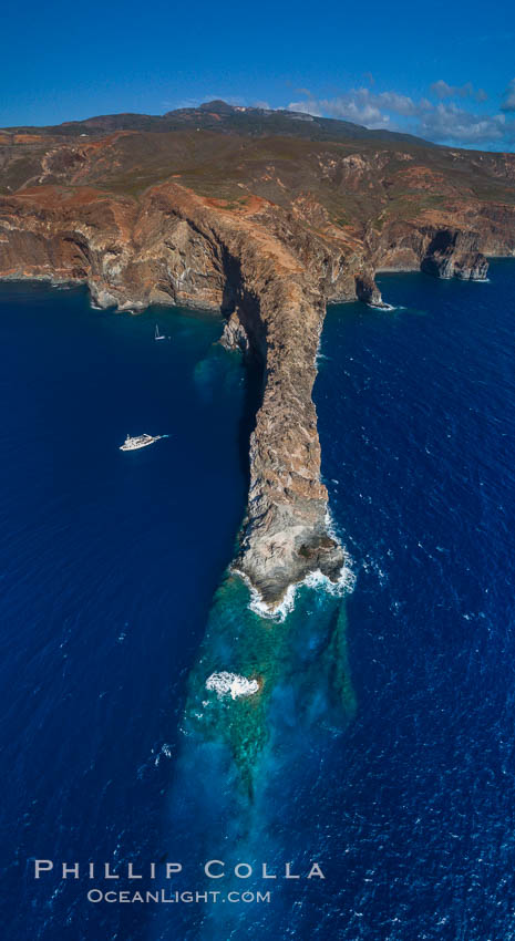Cabo Pearce on Socorro Island, aerial photo, Revillagigedos Islands, Mexico., natural history stock photograph, photo id 32906