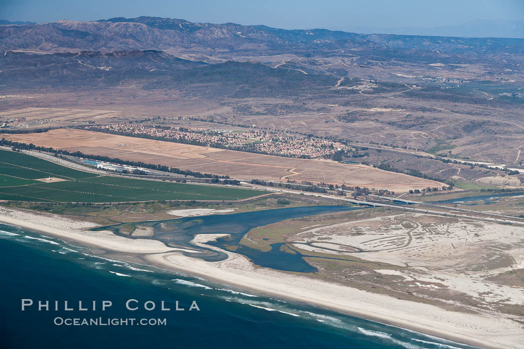 Camp Pendleton and Santa Margarita River, Pacific coastline, north of San Diego county and the city of Oceanside.  Marine Corps Base Camp Pendleton. California, USA, natural history stock photograph, photo id 26000