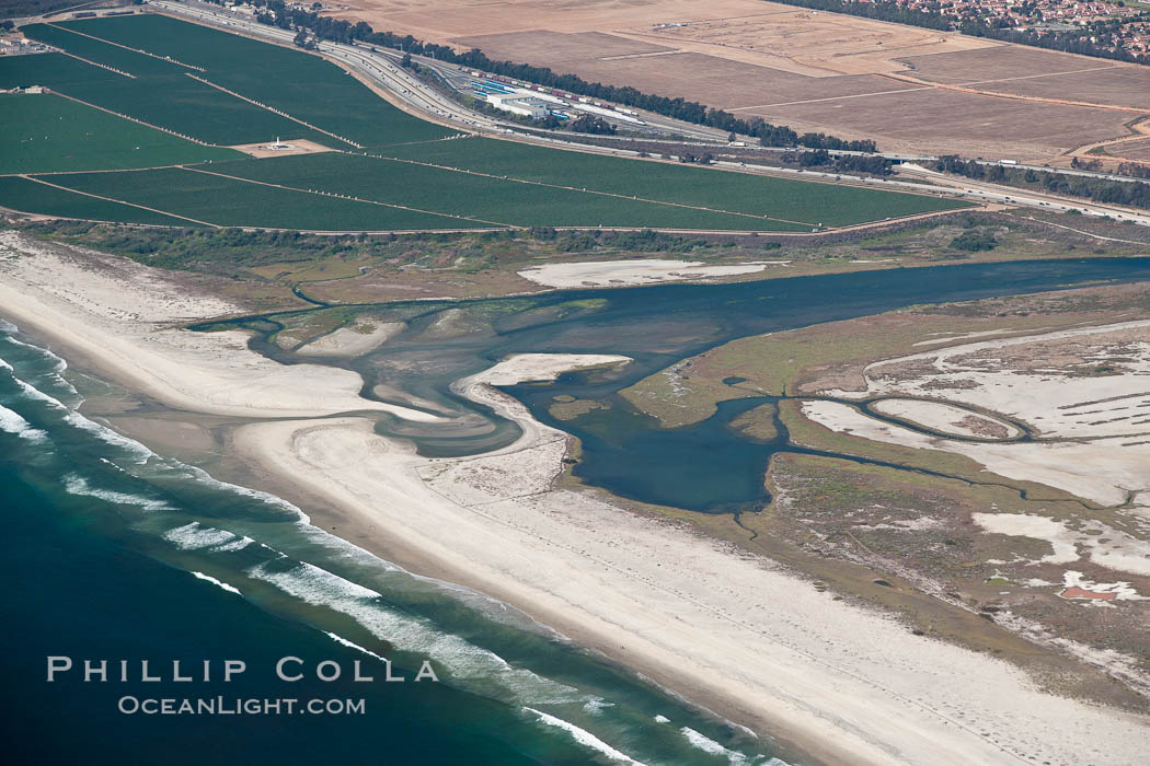 Camp Pendleton and Santa Margarita River, Pacific coastline, north of San Diego county and the city of Oceanside.  Marine Corps Base Camp Pendleton. California, USA, natural history stock photograph, photo id 25999