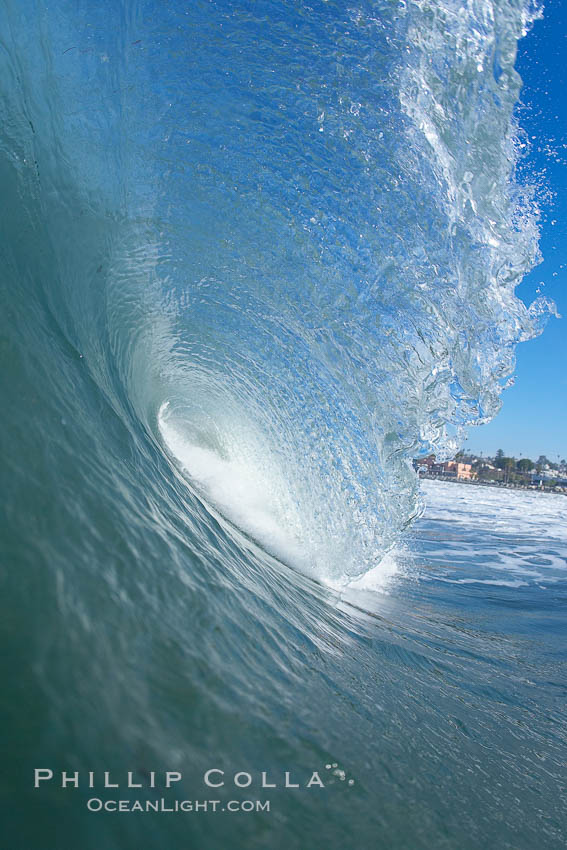 Cardiff, morning surf. Cardiff by the Sea, California, USA, natural history stock photograph, photo id 17889