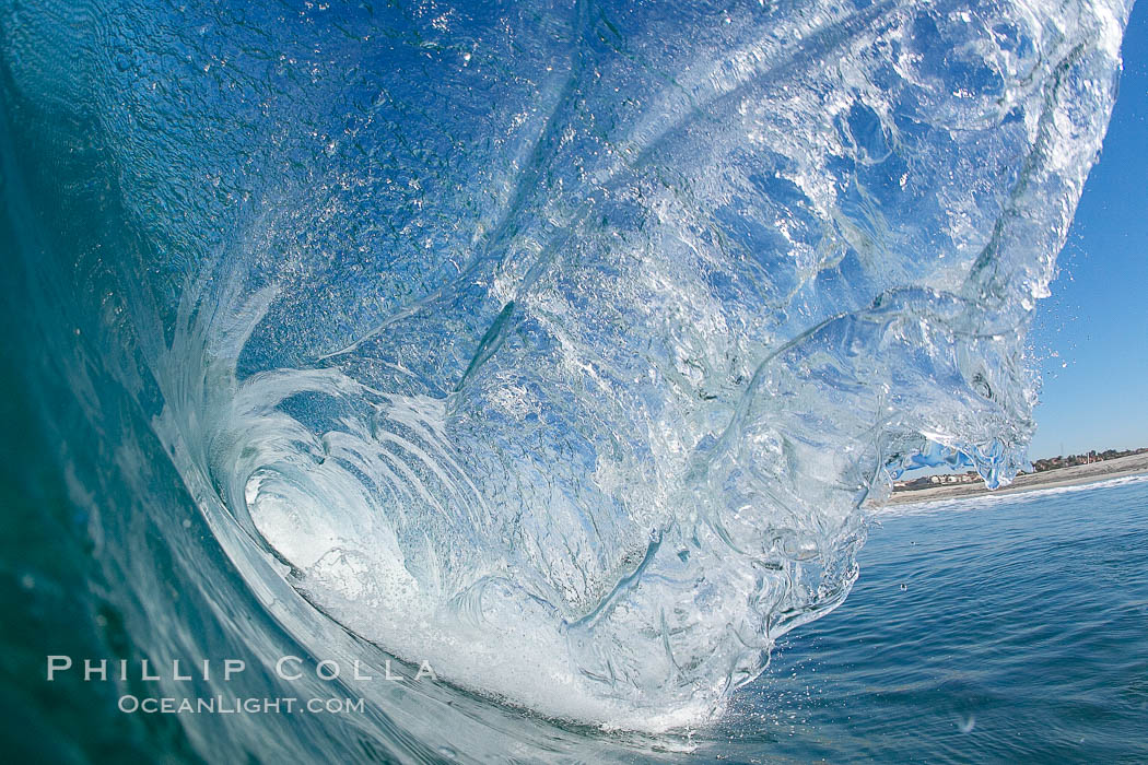 Breaking wave, Ponto, South Carlsbad. California, USA, natural history stock photograph, photo id 17704