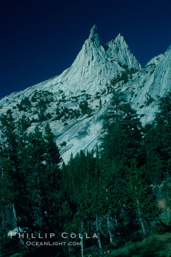 Cathedral Peak, Tuolumne Meadows. Yosemite National Park, California, USA, natural history stock photograph, photo id 02333