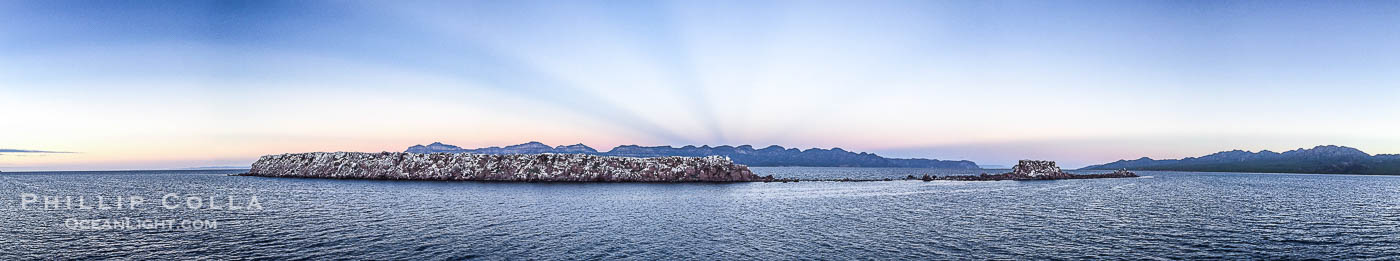Cayo Island, sunrise panorama, Sea of Cortez, Mexico., natural history stock photograph, photo id 31282
