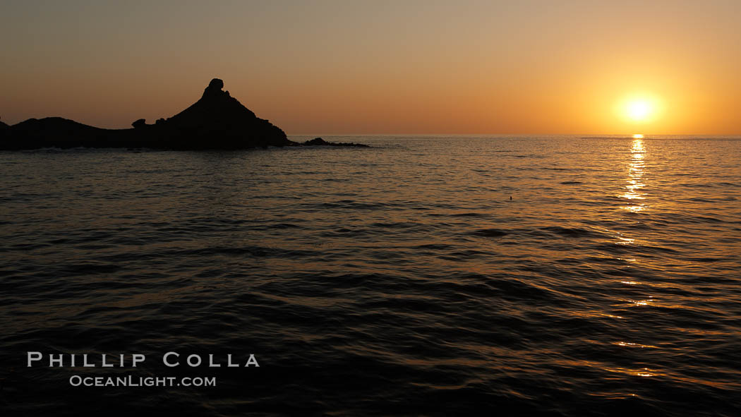 China Hat Point, Balanced Rock, San Clemente Island, sunrise., natural history stock photograph, photo id 23565