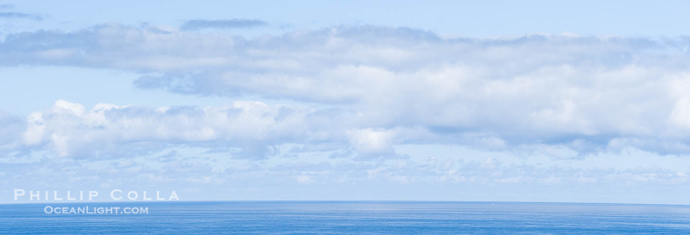 Clouds and Pacific Ocean, Panorama. San Diego, California, USA, natural history stock photograph, photo id 39371