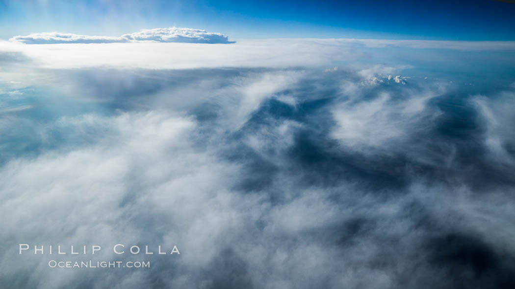 Clouds and sky over Iceland, aerial photo., natural history stock photograph, photo id 29426