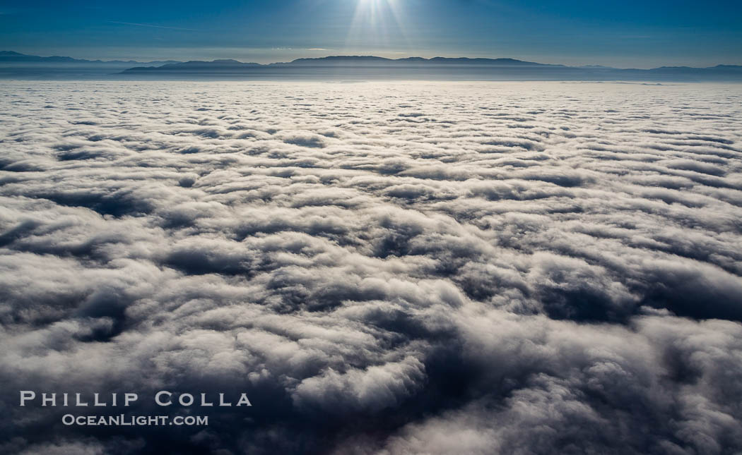 Clouds and mountains, San Diego mountains east of Ramona, sunrise., natural history stock photograph, photo id 27904
